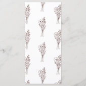 Wildblume Boho Chic Wedding Menükarte (Rückseite)