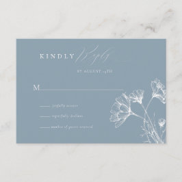 Wildblume Boho Chic Wedding RSVP Begleitkarte