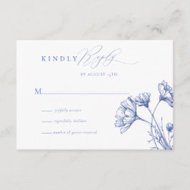 Wildblume Boho Chic Wedding RSVP Begleitkarte