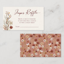 Wildblume Boho Diaper Raffle Baby Dusche