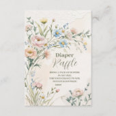 Wildblume Boho Diapper Raffle Begleitkarte (Vorderseite)