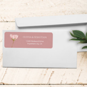 Wildblume Boho Dusty Rose Hochzeit Rücksendeadress