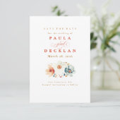 Wildblume Boho Earthy Save the Date (Stehend Vorderseite)