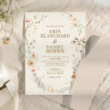 Wildblume Boho | Einladung zur botanischen Hochzei
