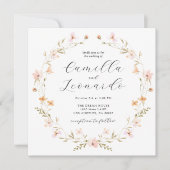 Wildblume Boho Einladung zur Hochzeit (Vorderseite)