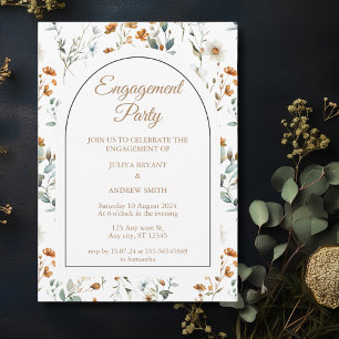 Wildblume Boho Engagement Partei Einladung