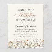 Wildblume Boho Erster Geburtstagsgarten (Vorderseite)