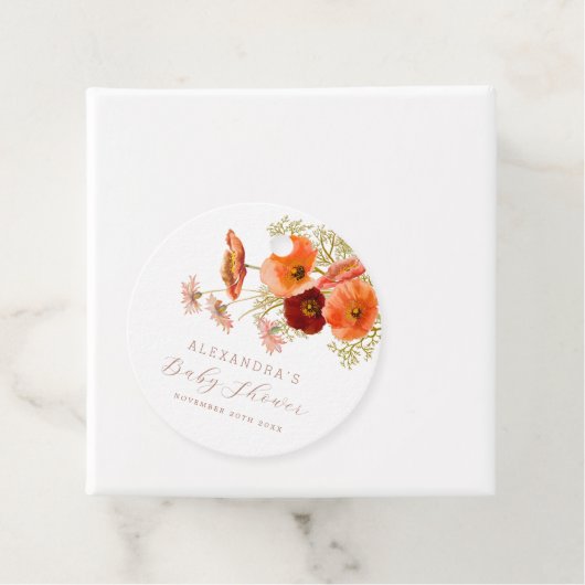 Wildblume Boho Fall Floral Custom Baby Dusche Geschenkanhänger (Beispiel)