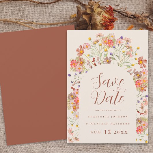 Wildblume Boho Fall Rustikale Hochzeit Save The Date