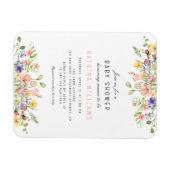 Wildblume Boho Field Gender Neutral Baby Shower Magnet (Horizontal)