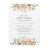 Wildblume Boho Field Gender Neutral Baby Shower Magnet (Vertikal)