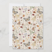 Wildblume Boho Floral Baby Dusche Einladung (Rückseite)