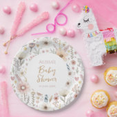 Wildblume Boho Floral Baby Dusche Pappteller (Party)