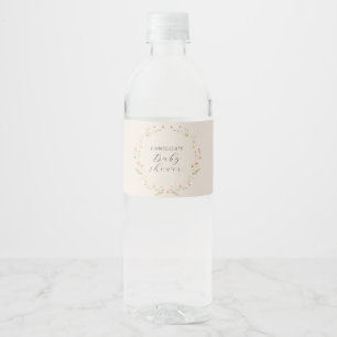 Wildblume Boho Floral Baby Dusche Wasserflaschenetikett