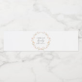 Wildblume Boho Floral Baby Dusche Wasserflaschenetikett (Einzelnes Label)