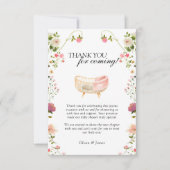 Wildblume Boho Floral Gender Neutral Baby Dusche Dankeskarte (Vorderseite)