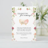 Wildblume Boho Floral Gender Neutral Baby Dusche Dankeskarte (Stehend Vorderseite)