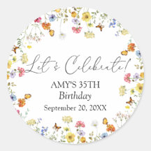 Wildblume Boho Floral Let's Celebrate Birthday