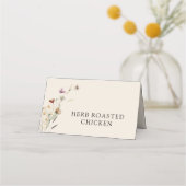 Wildblume Boho Food Buffet Karten (Vorderseite)