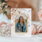 Wildblume Boho Foto Abschluss Ankündigung