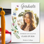 Wildblume Boho Foto Girl Uni-Abschluss Ankündigung