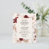 Wildblume Boho Foto Instagram Hochzeit Einladung (Stehend Vorderseite)