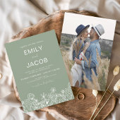 Wildblume Boho Foto Sage Green Wedding