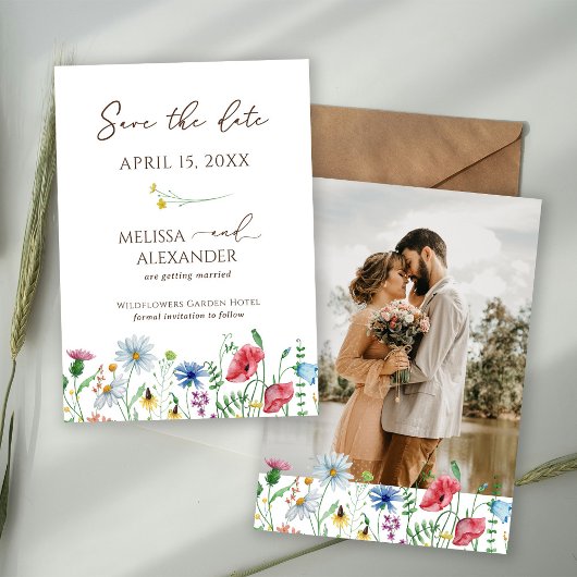 Wildblume boho Foto Save The Date