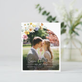 Wildblume | Boho Foto Save the Date (Stehend Vorderseite)