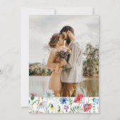 Wildblume boho Foto Save The Date (Rückseite)