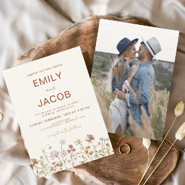 Wildblume Boho Foto Terracotta Wedding