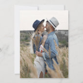 Wildblume Boho Foto Terracotta Wedding Einladung (Rückseite)