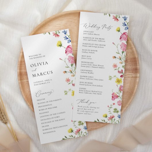 Wildblume Boho Frische Pasta machen Programm