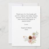 Wildblume Boho Garden Baby in Bloom Dankeskarte (Rückseite)