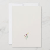 Wildblume boho Garden Blumenbeige Hochzeit Einladung (Rückseite)