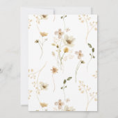 Wildblume Boho Garden Blumengarten erste Geburtsta Einladung (Rückseite)