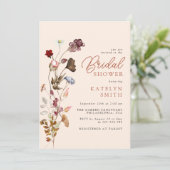 Wildblume Boho Garden Brautparty Einladung (Stehend Vorderseite)