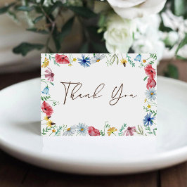 Wildblume Boho Garden Faltkarte Danke Karte