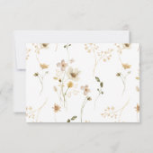 Wildblume Boho garden Floral Wedding RSVP Card (Rückseite)
