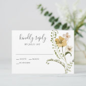 Wildblume Boho garden Floral Wedding RSVP Card (Stehend Vorderseite)