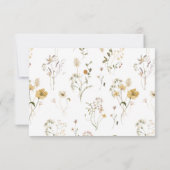 Wildblume Boho garden Floral Wedding RSVP Card (Rückseite)