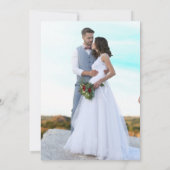 Wildblume Boho Garden Foto Hochzeit Einladung (Rückseite)