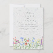 Wildblume Boho Garden Hochzeit Einladung (Vorderseite)