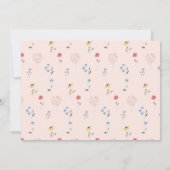 Wildblume Boho Garden Party 1. Geburtstag Foto Einladung (Rückseite)