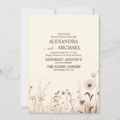 Wildblume Boho Garden Wedding Einladung (Vorderseite)
