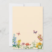 Wildblume Boho Garden Wedding Einladung (Rückseite)