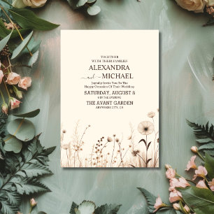 Wildblume Boho Garden Wedding Einladung