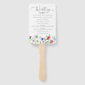 Wildblume Boho garden Wedding Program Hand Fan Fächer (Rückseite)