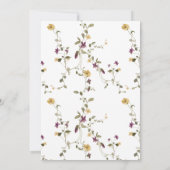 Wildblume Boho Gartenblumen Einladung (Rückseite)