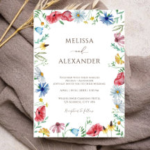 Wildblume boho Gartenblumenaufführung Einladung